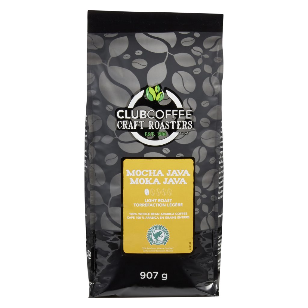 Craft Roasters Mocha Java Whole Bean Bag - Club Coffee