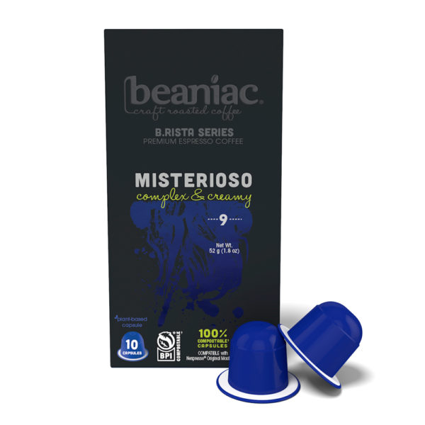 beaniac B.RISTA Series Misterioso Dark Roast Espresso Capsules Pack